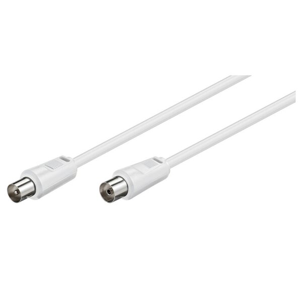 TV Anschlusskabel Antennenkabel Koax-Stecker - Koax-Kupplung 1,5 m