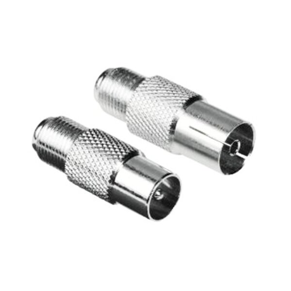 SAT Adapter Set F-Kupplung Koax Stecker auf F-Kupplung Koax Kupplung