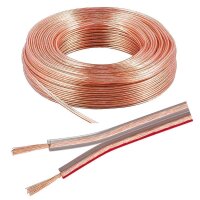 Premium HiFi Lautsprecherkabel 2x 1,5mm² Transparent...