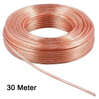 Premium HiFi Lautsprecherkabel 2x 1,5mm² Transparent...