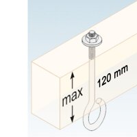 Schaukelhaken Typ D MH 120mm 12cm für flache &...