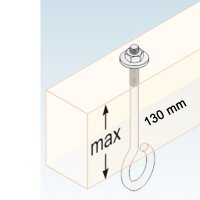 Schaukelhaken Typ D MHD 130mm 13cm für flache &...