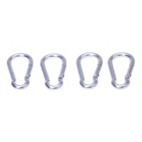4x Karabinerhaken 8mm Feuerwehrkarabiner Karabiner Haken...