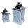 Systafex Laterne Gartenlaterne ML-1209 Kerzenhalter Gartenlampe Set 33 / 49,5 cm