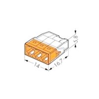 100x Wago Klemme Schnellklemme Kabelklemme 3 Polig 24A...