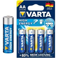 Varta High Energy Batterie Alkaline AA LR6 1,5V 4 Stück
