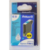 Pelikan E51 Druckerpatrone T0612 Cyan für Epson...