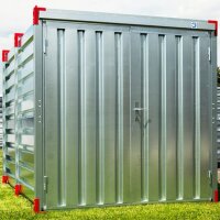 6m Lagercontainer mit Doppelflügeltür Stirnseite 6000 x 2200 x 2200 mm