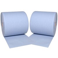 2x Putztuchrolle Papier Putztuch Papiertuch Rolle blau 2...