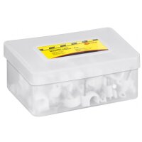 Kabelschellen SET Nagelschellen Kabelklemmen 100St weiss...