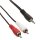 2m Lautsprecher Adapter Kabel 3,5mm Klinken Stecker auf 2x Cinch Stecker