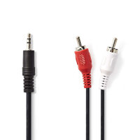 10m Audio Adapter Kabel 3,5mm Klinken Stecker auf 2x...