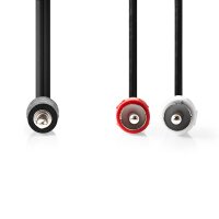 1m Audio Adapter Kabel 3,5mm Klinken Stecker auf 2x Cinch...