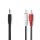 1m Audio Adapter Kabel 3,5mm Klinken Stecker auf 2x Cinch Stecker