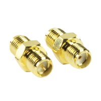 SMA Adapter Reverse SMA Kupplung auf SMA Buchse vergoldet...