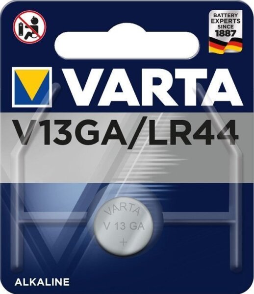 Varta Alkaline Batterie Knopfzelle V13GA LR44 1,5V 145mAh AG13 L1154