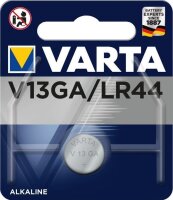 Varta Alkaline Batterie Knopfzelle V13GA LR44 1,5V 145mAh...