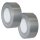 2x Klebeband Gewebeband Steinband Panzertape 48mm x 50m Rolle Silber