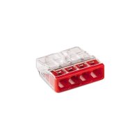 100x Wago Klemme Schnellklemme Kabelklemme 4 Polig 24A...