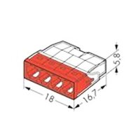 100x Wago Klemme Schnellklemme Kabelklemme 4 Polig 24A...