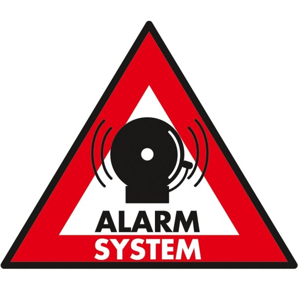 Sticker Hinweisschild Warnaufkleber Hinweisaufkleber für Alarmanlage