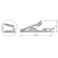 10x Krokodilklemme Kabelklemme Messleitung Kabel Clip 10A...