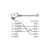 6m Telefon Kabel Anschlusskabel CCA TAE-F Stecker auf...