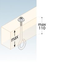 Schaukelhaken Typ A MHA 110mm 11cm für flache &...