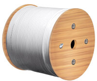 1m TV SAT Anschlusskabel Antennen Kabel Koax 100dB CCS Weiß