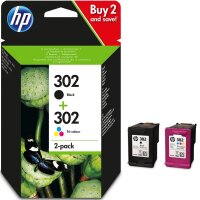 Original HP 302 X4D37AE Druckerpatrone Schwarz &...