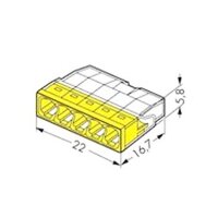 100x Wago Klemme Schnellklemme Kabelklemme 5 Polig 24A...
