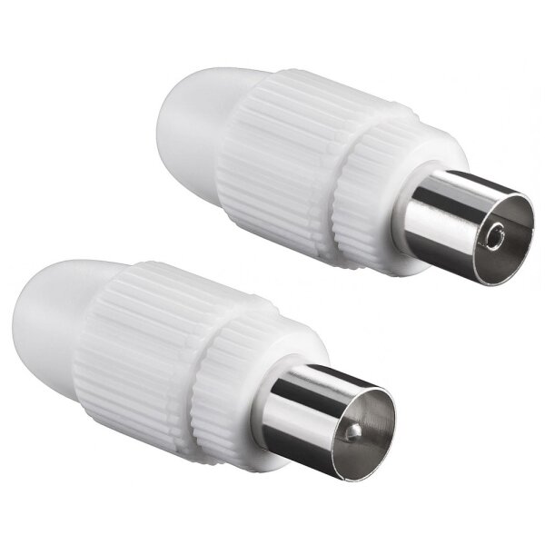 TV Antennenadapter Koax Stecker & Buchse für Antennenanschluss