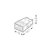 100x Wago Klemme Schnellklemme Kabelklemme 2 Polig 24A...