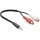 Audio Adapter Kabel 3,5mm Klinken Stecker auf 2x Cinch Kupplung / Buchse RCA