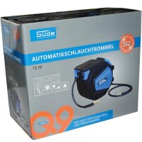 Druckluft Schlauchtrommel 15m Luftdruck Schlauch Aufroller Ø 9,5mm Automatik