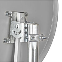 SAT-Antenne 80cm Grau SAT-Schüssel Satelliten Antenne Versatzwinkel 28° HDTV
