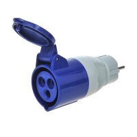 Schuko Stecker auf CEE-Steckdose Buchse Adapter für...