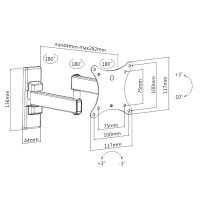 TV Wandhalterung Halterung W5 für 17-27 Zoll...