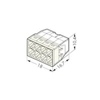 100x Wago Klemme Schnellklemme Kabelklemme 8 Polig 24A...