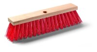 Straßenbesen aus rotem Elastan mit Stielloch 40cm
