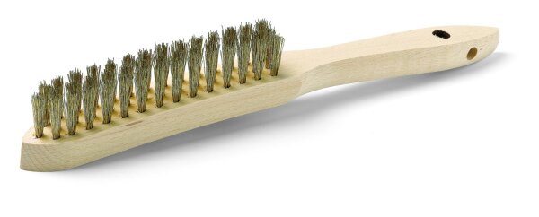 Messingbürste Drahtbürste 2-rhg. 25mm Besatz