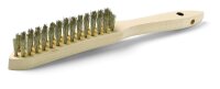 Messingbürste Drahtbürste 2-rhg. 25mm Besatz