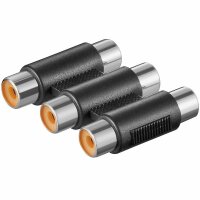 Adapter 3x Cinch Buchse auf 3x Cinch Buchse Kupplung...