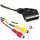 Audio Video Kabel Scart Stecker 3x Cinch Stecker Adapter 2m