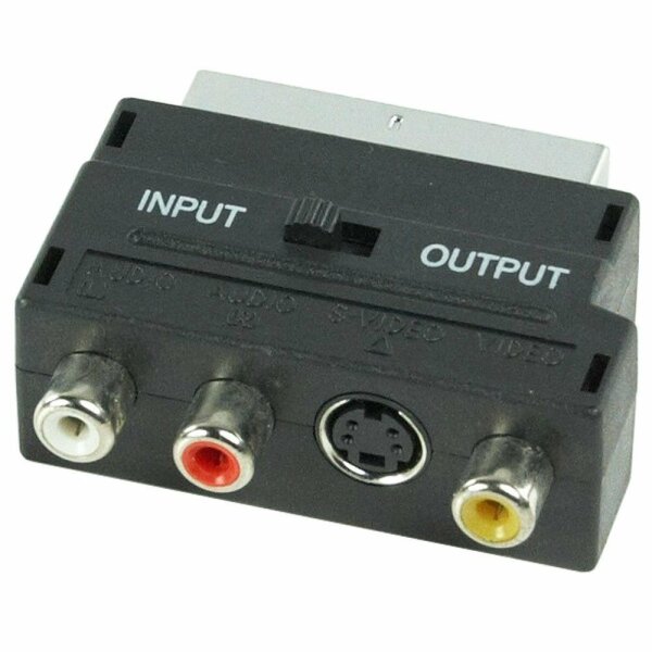 Scart Stecker Adapter auf 3 Cinch Stecker & S-VHS Audio Stereo Video