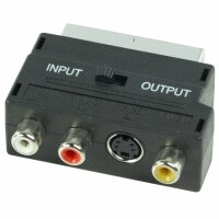 Scart Stecker Adapter auf 3 Cinch Stecker & S-VHS...