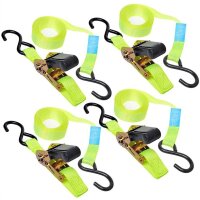 4x Spanngurt mit Ratsche 25mm x 5m Zurrgurt für...