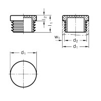 Endstopfen Rund D14 10-12mm x 14mm
