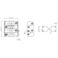 10x Batteriehalter 8x AA Batterien Akku Batterie Halter 6F22 Batteriegehäuse