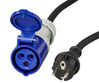 CEE Stecker Adapterkabel 150cm 3x2,5mm² von Schuko...